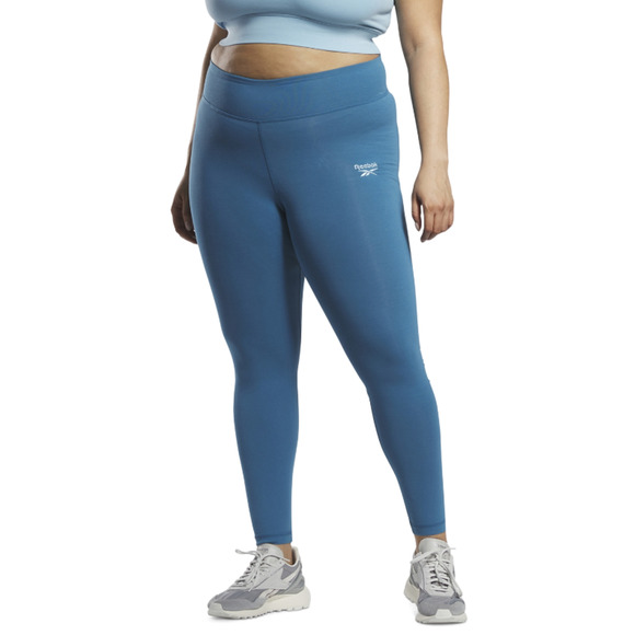 Reebok Identity Training Pull-on Logo Leggings Steely Blue Plus Size 2X - Picture 1 of 1